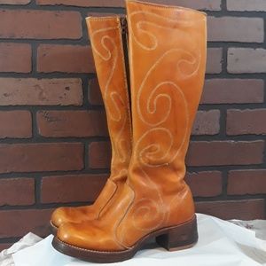 Frye Distressed Brown Knee High Boots 6.5 B